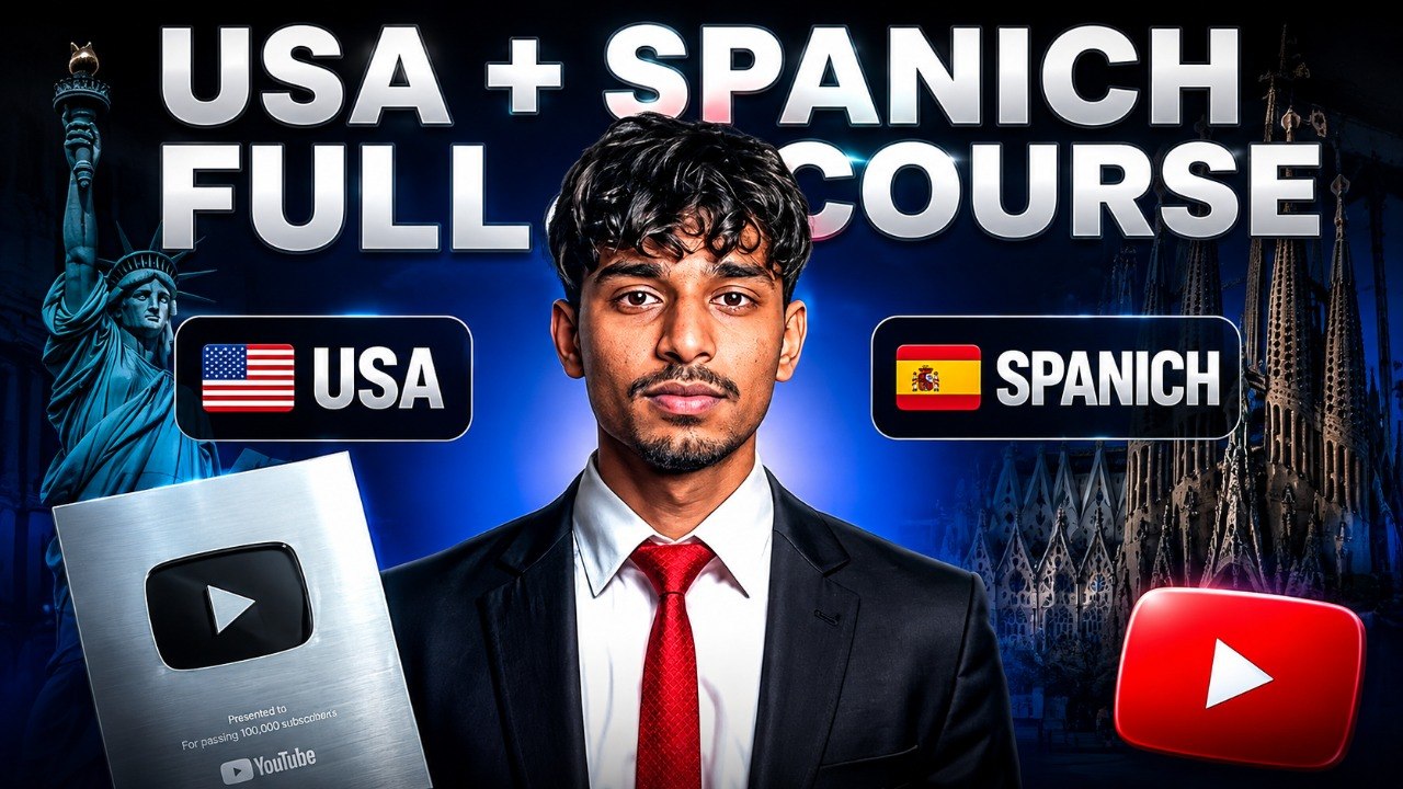 𝗕ᴀᴛᴄʜ 𝗡ᴀᴍᴇ: YouTube Shorts 🇺🇸 USA + Spanish Full Video Course !